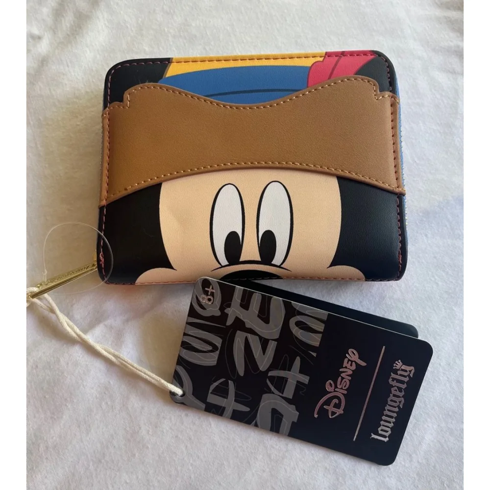 BNWT Disney by Loungefly: Mickey Mouse Musketeer Wallet with Zipper Closure